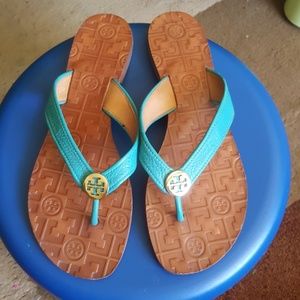 Tory Burch Thora Turquoise Sandals